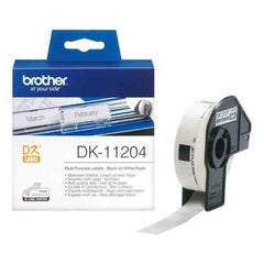 Multipurpose Printer Labels Brother DK11204 (17 x 54 mm) White