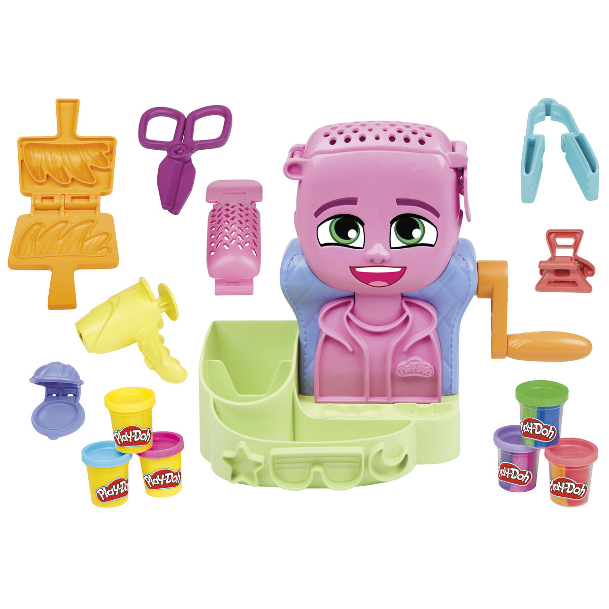 Modelling Clay Game Hasbro Playdoh Accessories 6 Pots Hair