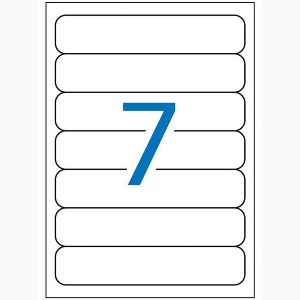 Printer Labels Apli    White 25 Sheets 190 x 38 mm