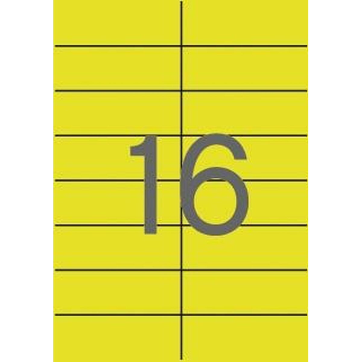 Printer Labels Apli    Yellow 105 x 37 mm
