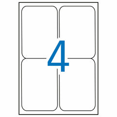 Adhesive labels Apli 100 Sheets White