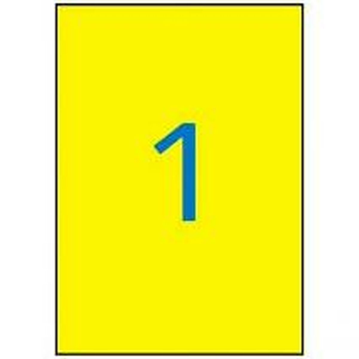 Printer Labels Apli     Yellow 210 x 297 mm