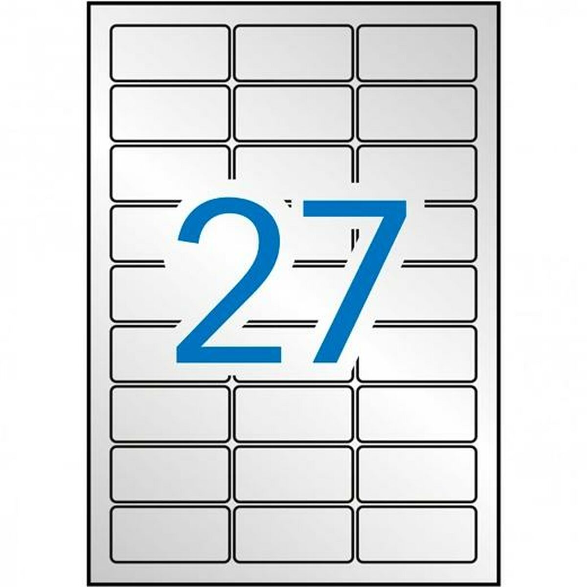 Adhesive labels Apli Metallic Silver 63,5 x 29,6 mm