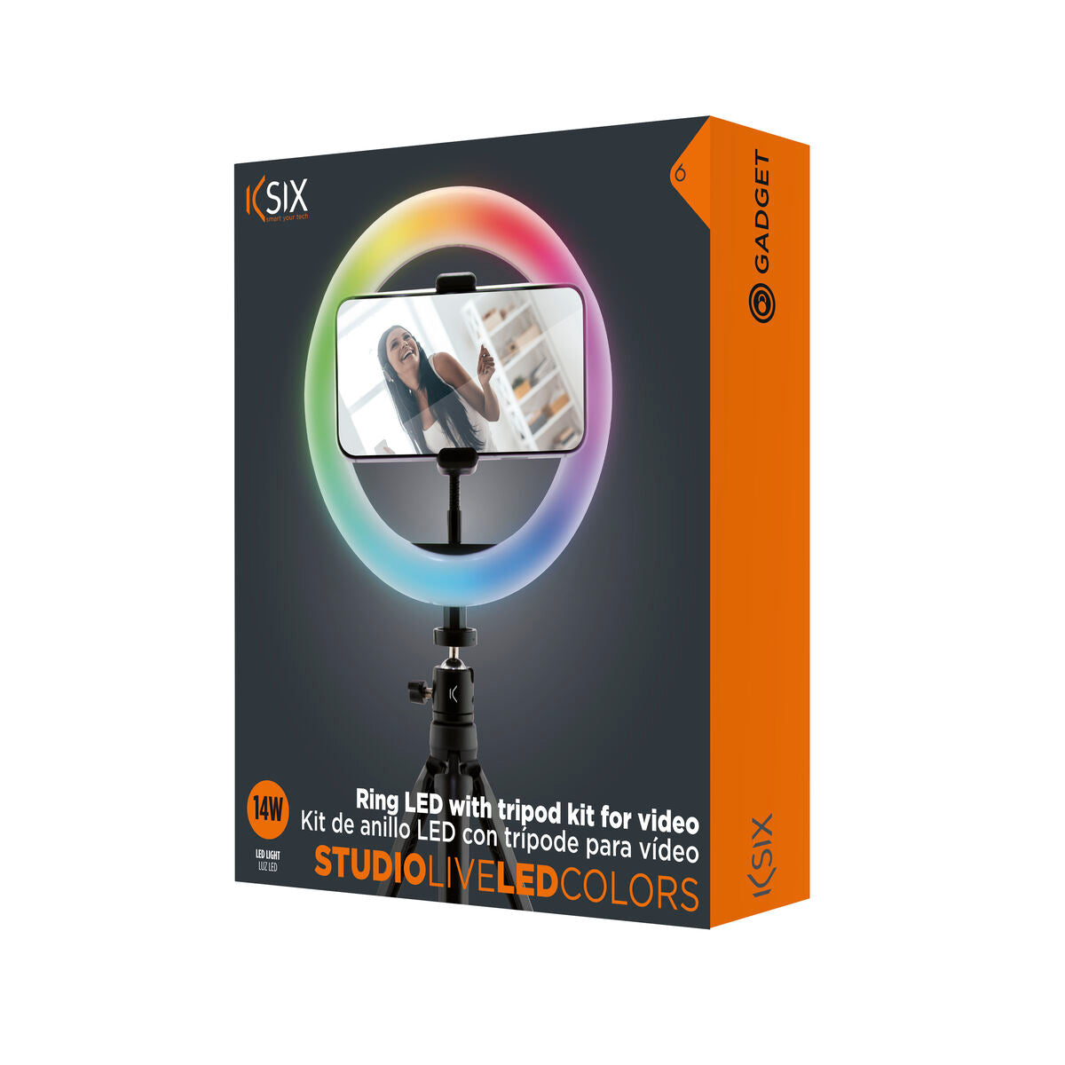 Rechargeable Selfie Ring Light KSIX Smartphone 12W