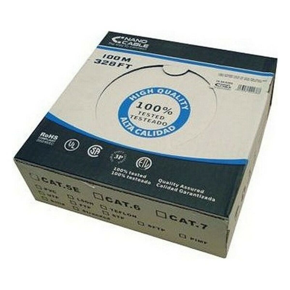Category 5 UTP cable NANOCABLE CABLE RED RJ45 CAT.5E UTP RIGIDO AWG24, 100 M (100 m)