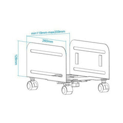PC Stand TooQ UMCS0004-B 11,9-20,9 cm Black (1 Unit)
