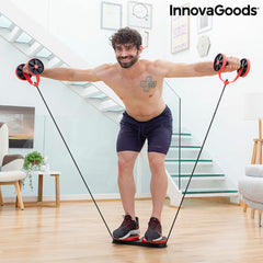 Abdominal Roller with Rotating Discs, Elastic Bands and Exercise Guide InnovaGoods Twabanarm (Refurbished B)