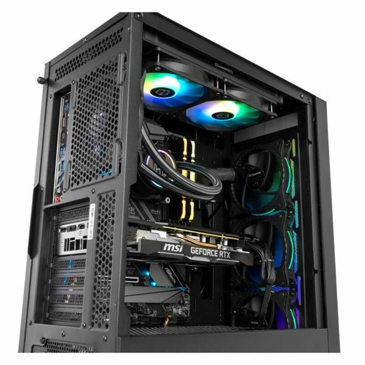 ATX Semi-tower Box Nox 8436587971327 LED RGB Black Multicolour