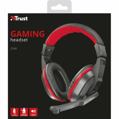 Headphones with Microphone Trust 21953 Black Yes Red Red/Black