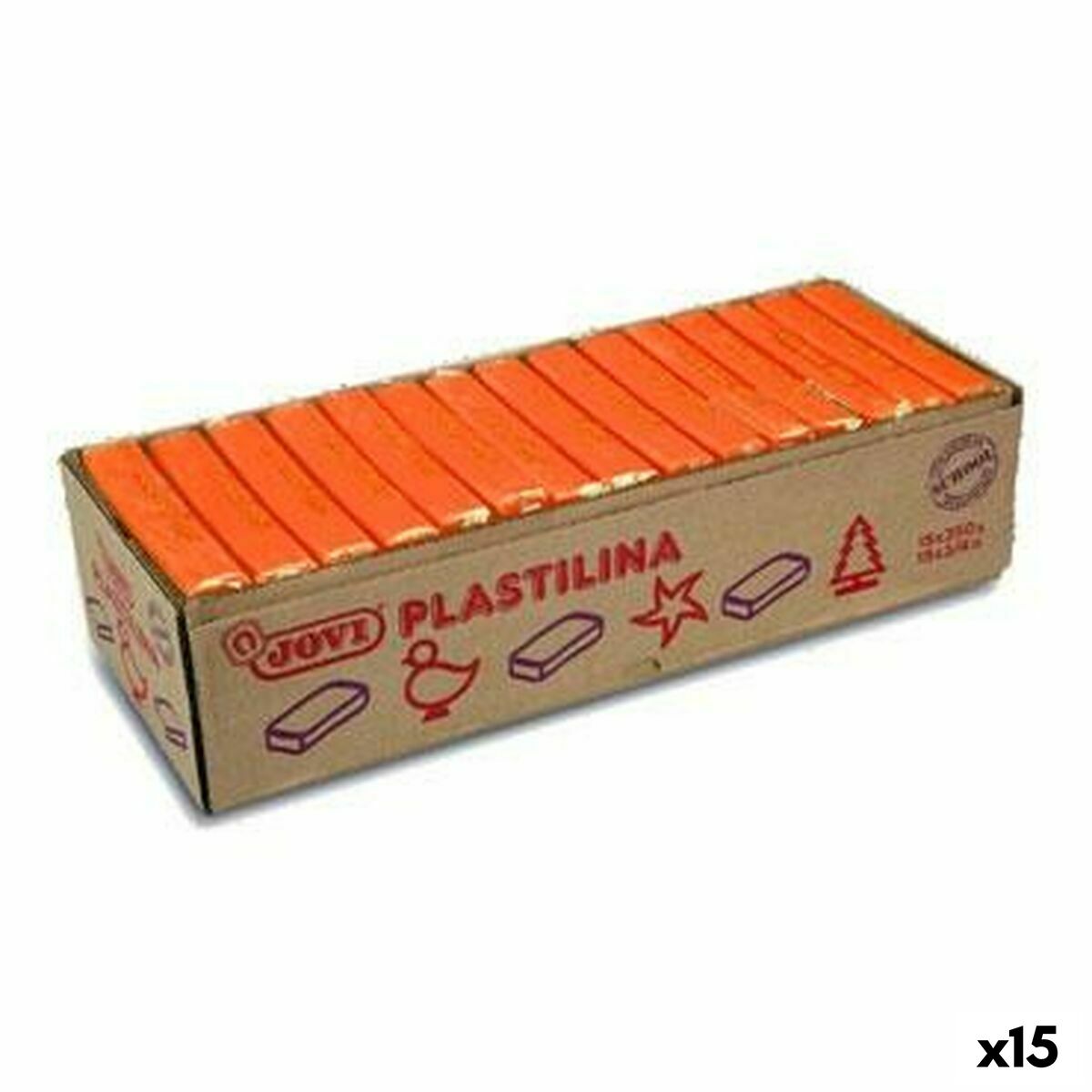 Sticks of Modelling clay Jovi Orange (15 Units)