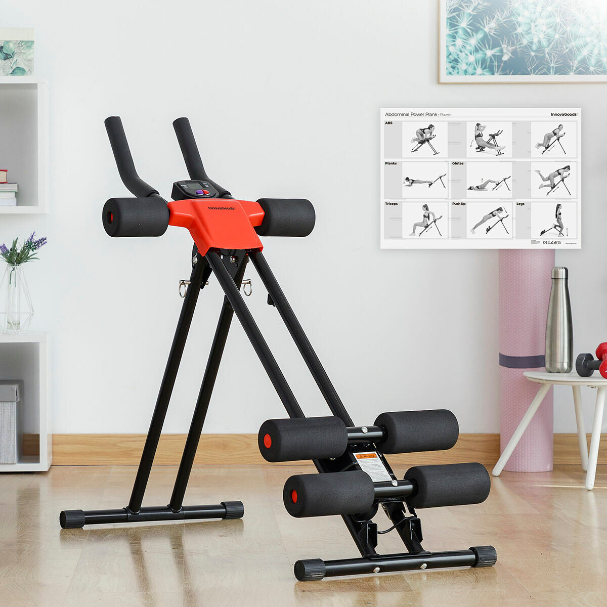 Folding Abdominal Machine with Exercise Guide Plawer InnovaGoods V0103487 (Refurbished A)